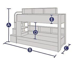 Dreams Lydia bunk bed dimensions
