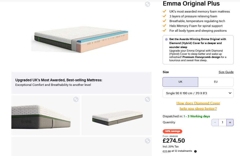 Emma Original vs Emma Original Plus WhatMattress